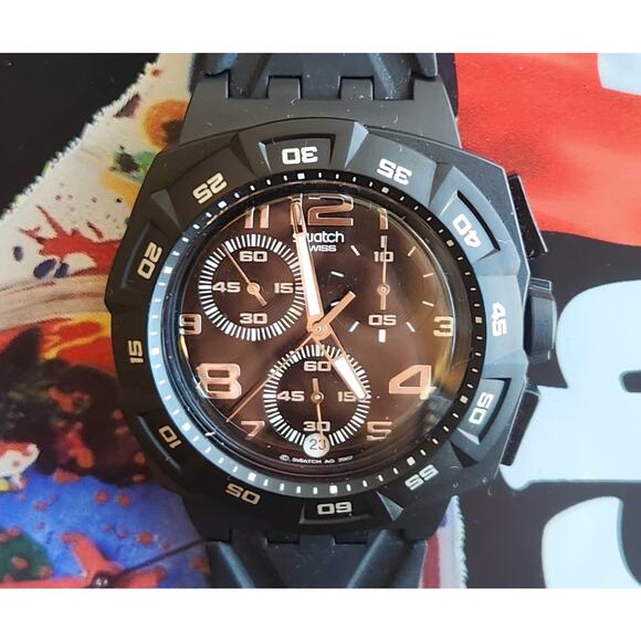 Swatch watch MISTER CHRONO SUIB400 2008 Chrono New old stock - Picture 3 of 9